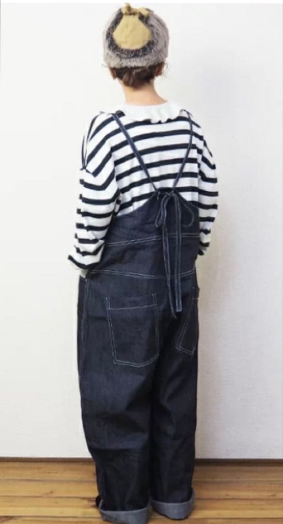 新品！NARU ナル 8ozムラデニム ノッポサロペット