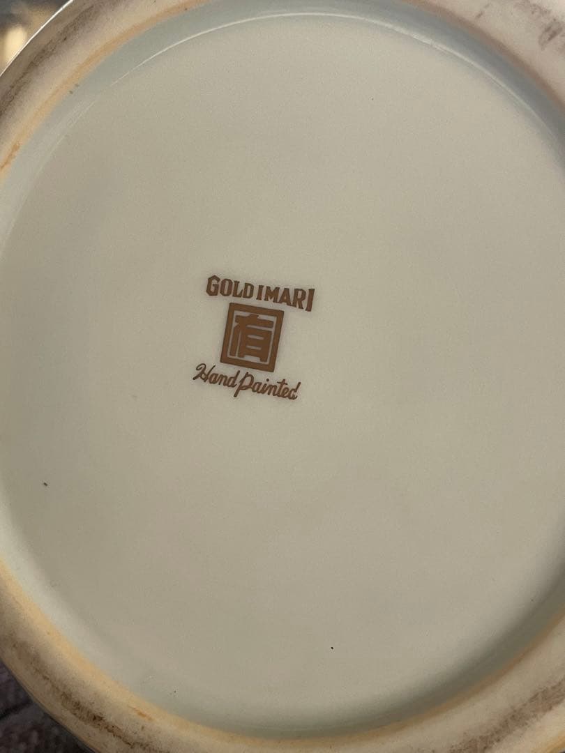 青色の花と鳥の装飾 陶器の鉢 Hand Painted