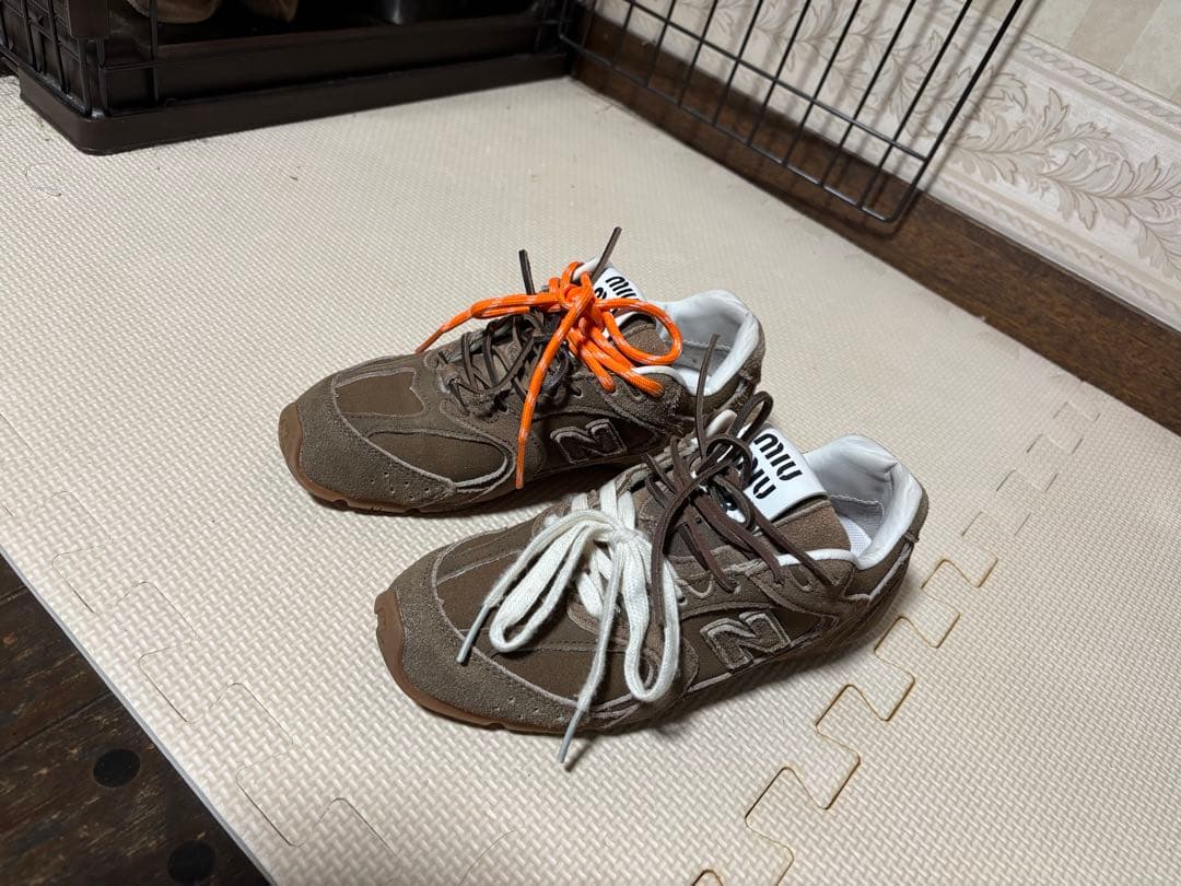 miumiu×New Balance スニーカー 23.5 cm スウェード