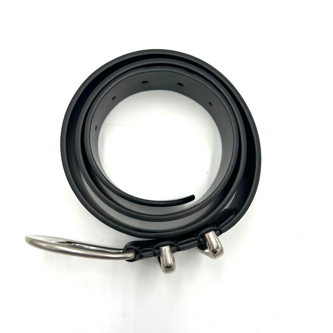 CELINE セリーヌ ウエスタンベルト ロゴ レザー ブラック