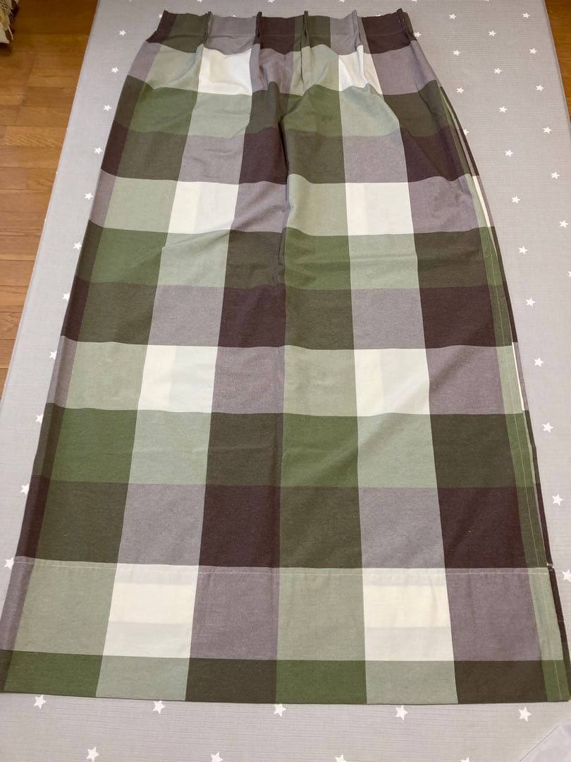 ウニコ　WAVESALAD カーテン　チェック