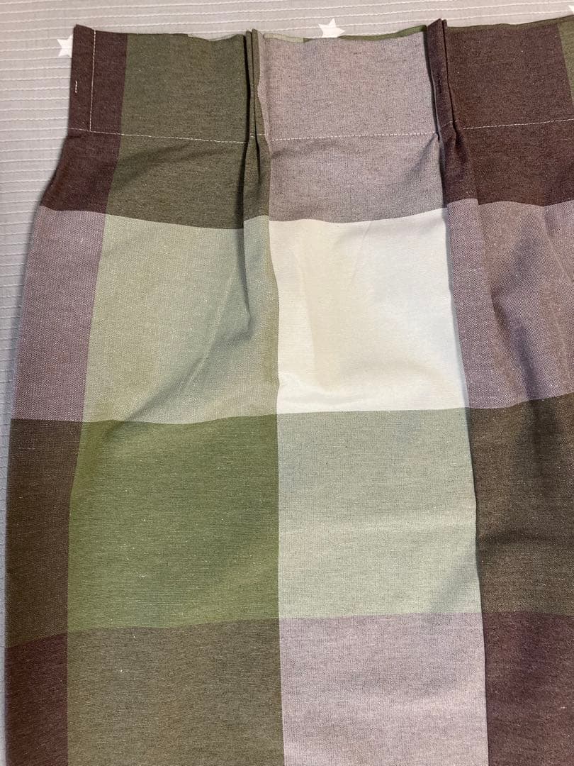 ウニコ　WAVESALAD カーテン　チェック