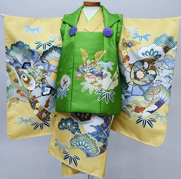 七五三 三歳 男児 被布 着物フルセット 日本製 陽気な天使 NO34319