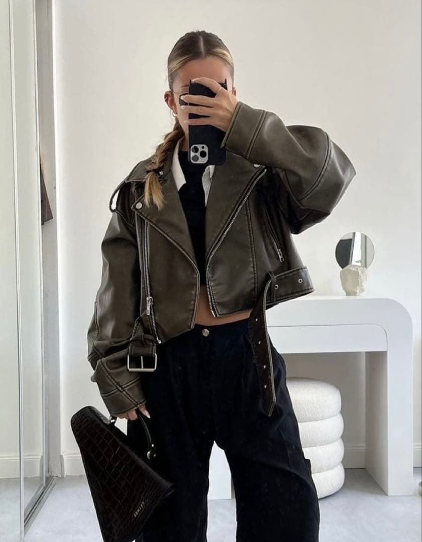 最終値引Zara Leather Jacket (XS)レザー ライダース