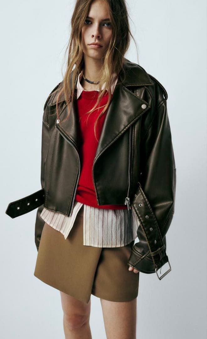 最終値引Zara Leather Jacket (XS)レザー ライダース