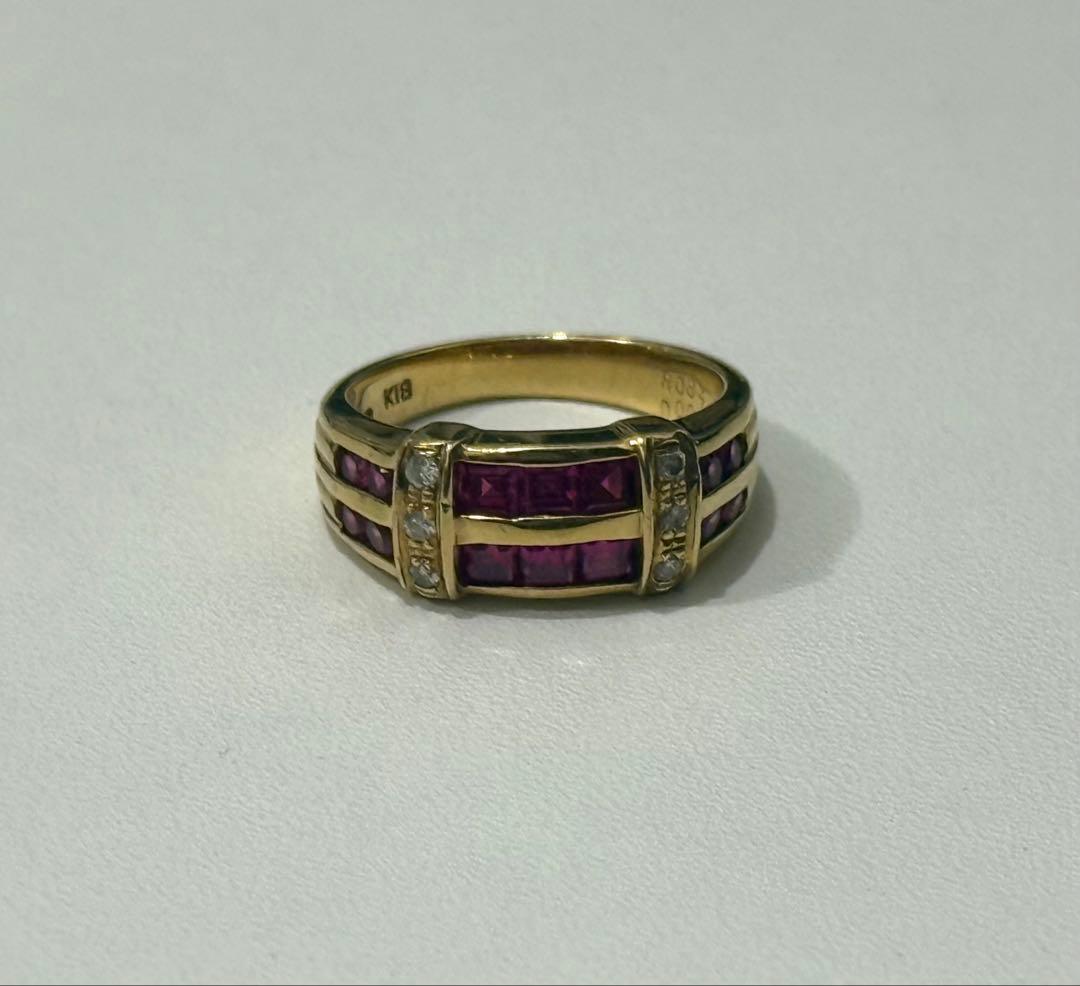 k18 ルビー12号リング♪