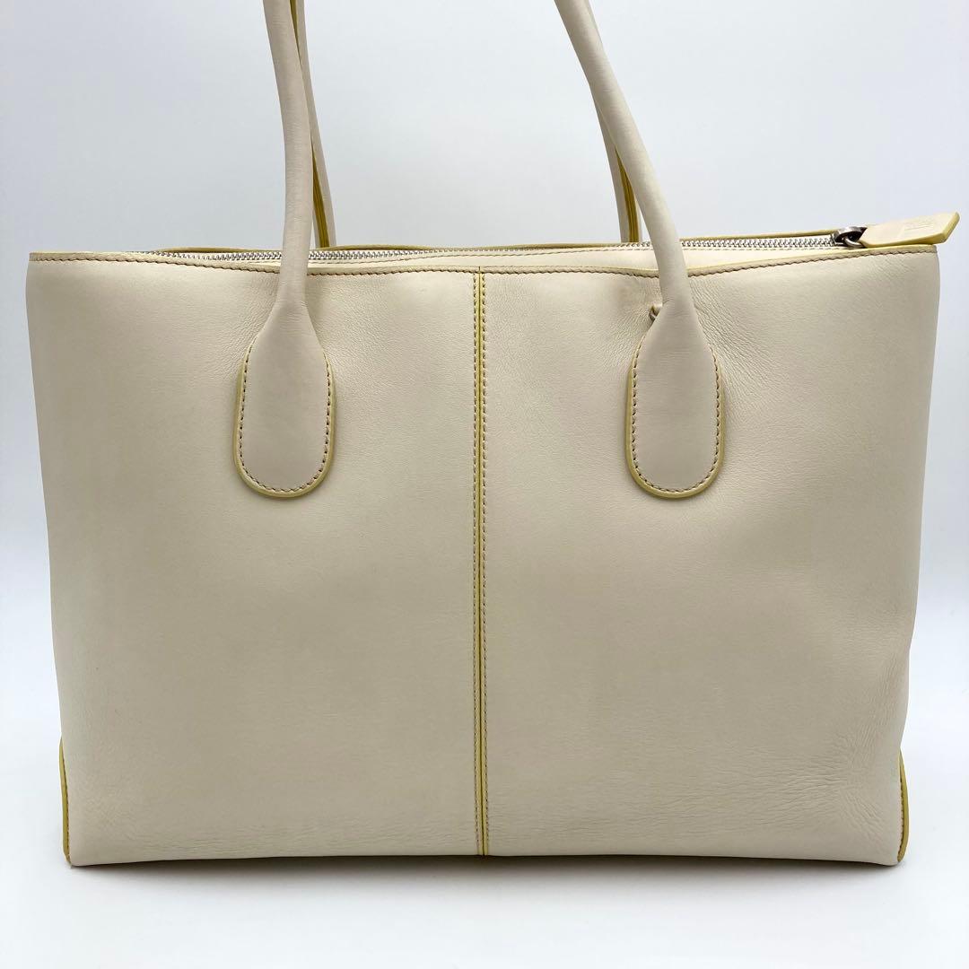 あや✨TOD'S Dバッグ 本革 2way アイボリー 大容量 高級感