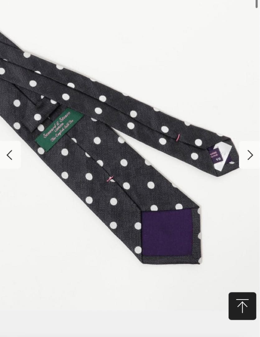 Seaward & Stearn BEAMS F別注 ドットジャカード ネクタイ