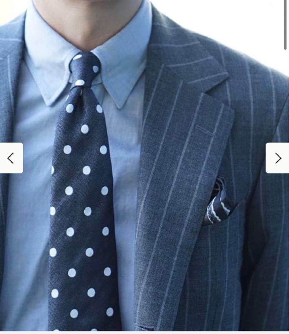 Seaward & Stearn BEAMS F別注 ドットジャカード ネクタイ