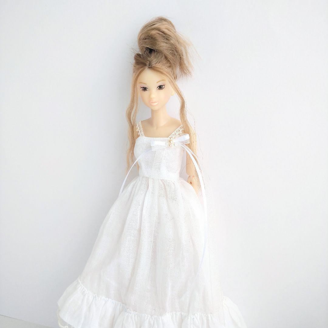 783【momokoDOLL ワンピース】白のガーゼのキャミワンピ