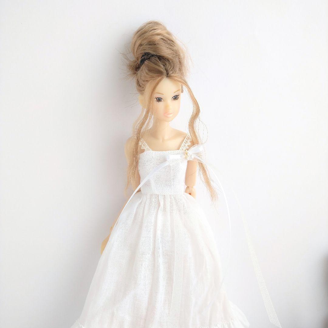 783【momokoDOLL ワンピース】白のガーゼのキャミワンピ