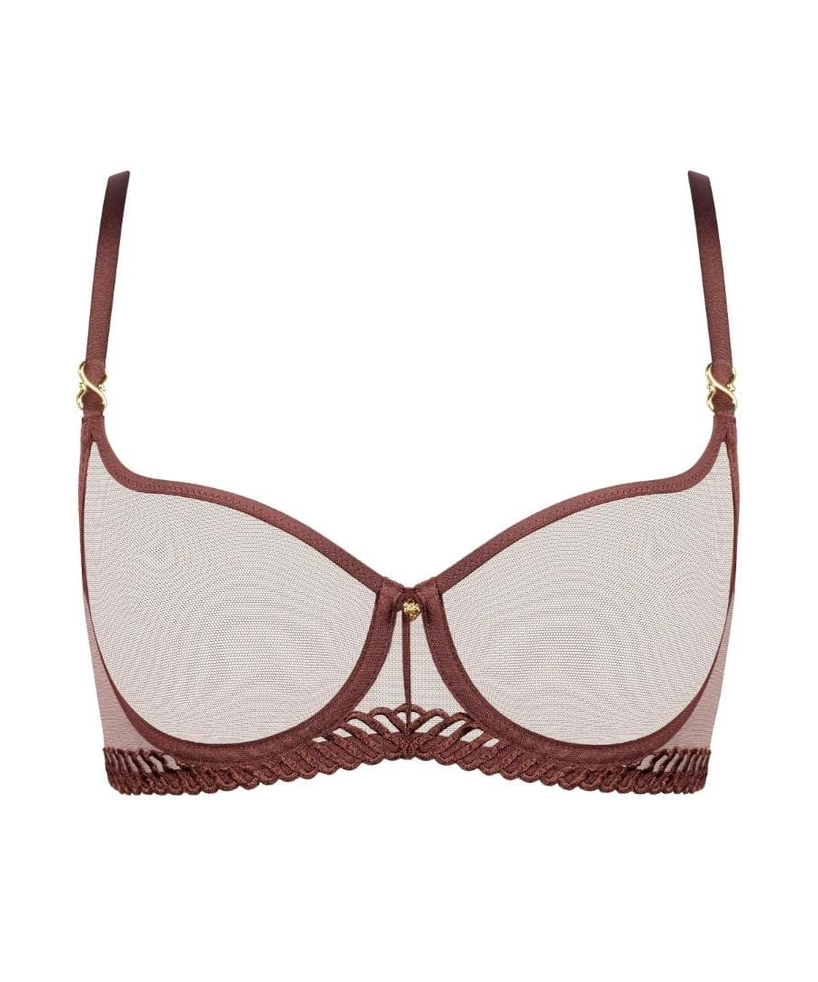 【新品】Aubade　セクシーブラウンブラジャー34E(90E)