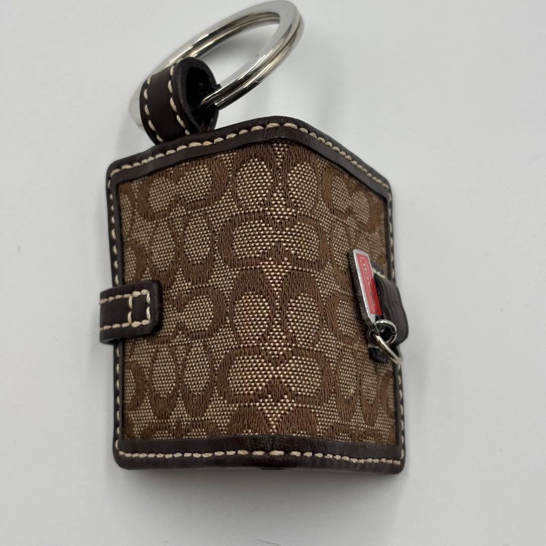 COACH キーホルダー　バッグチャーム　手帳型　フォトフレーム　キーリング
