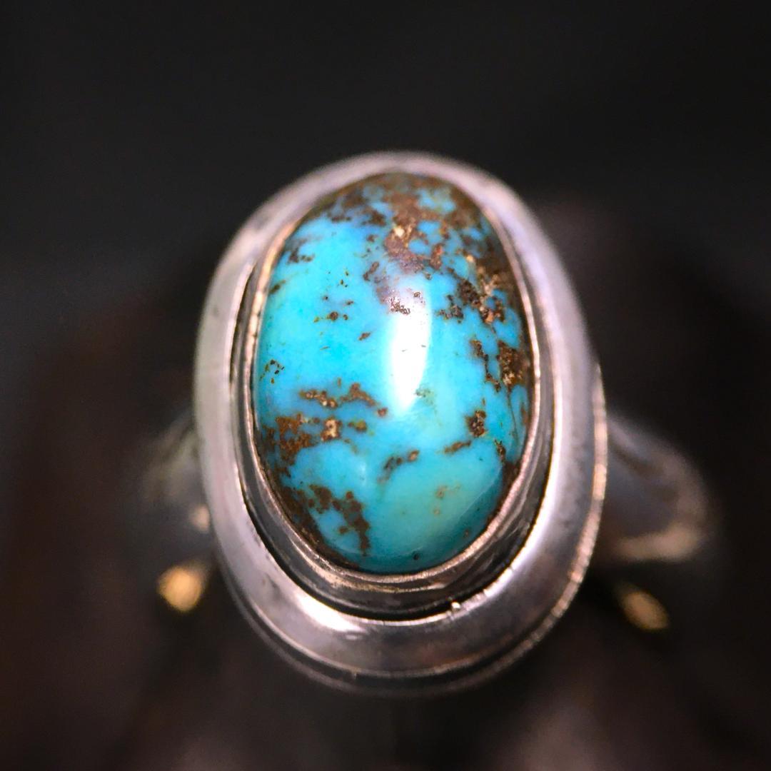 ターコイズ シルバーリング 17号 シルバーアクセサリー 指輪