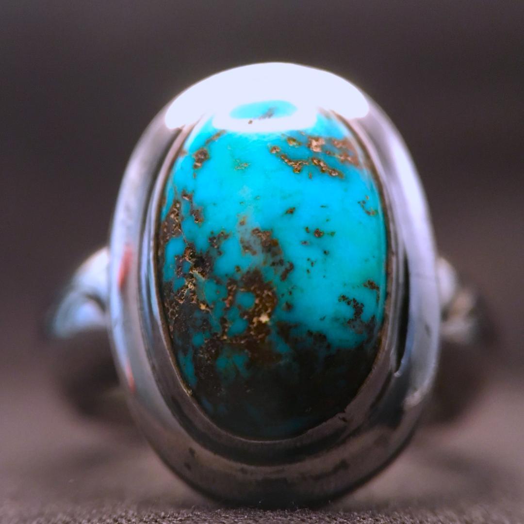 ターコイズ シルバーリング 17号 シルバーアクセサリー 指輪