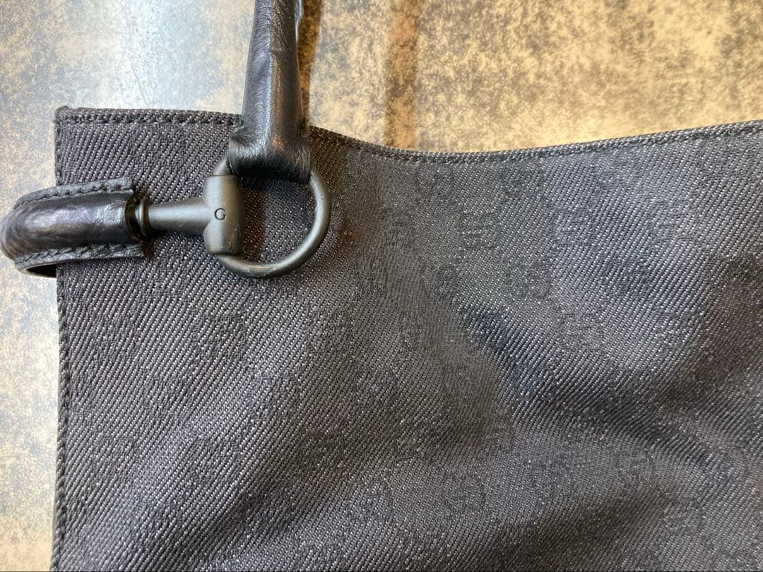タ*マ様 GUCCI GG柄 ブラック トートバッグ ハンドバッグ キャンバス