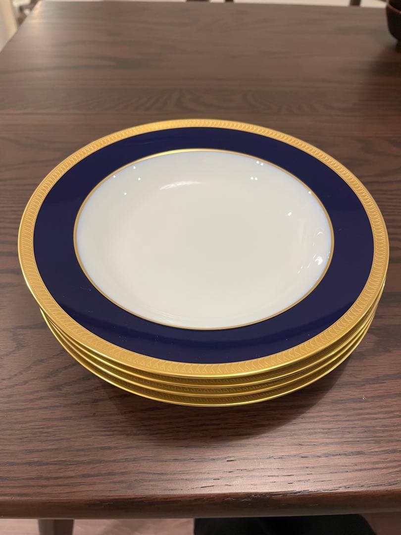 大倉陶園 瑠璃片葉金蝕 スープ皿4枚