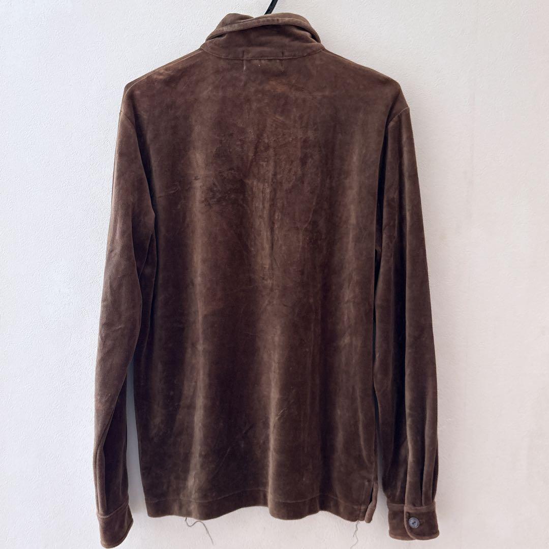 【RRL】三ツ星初期タグ ベロアプルオーバー シャツ S 長袖希少 名作品
