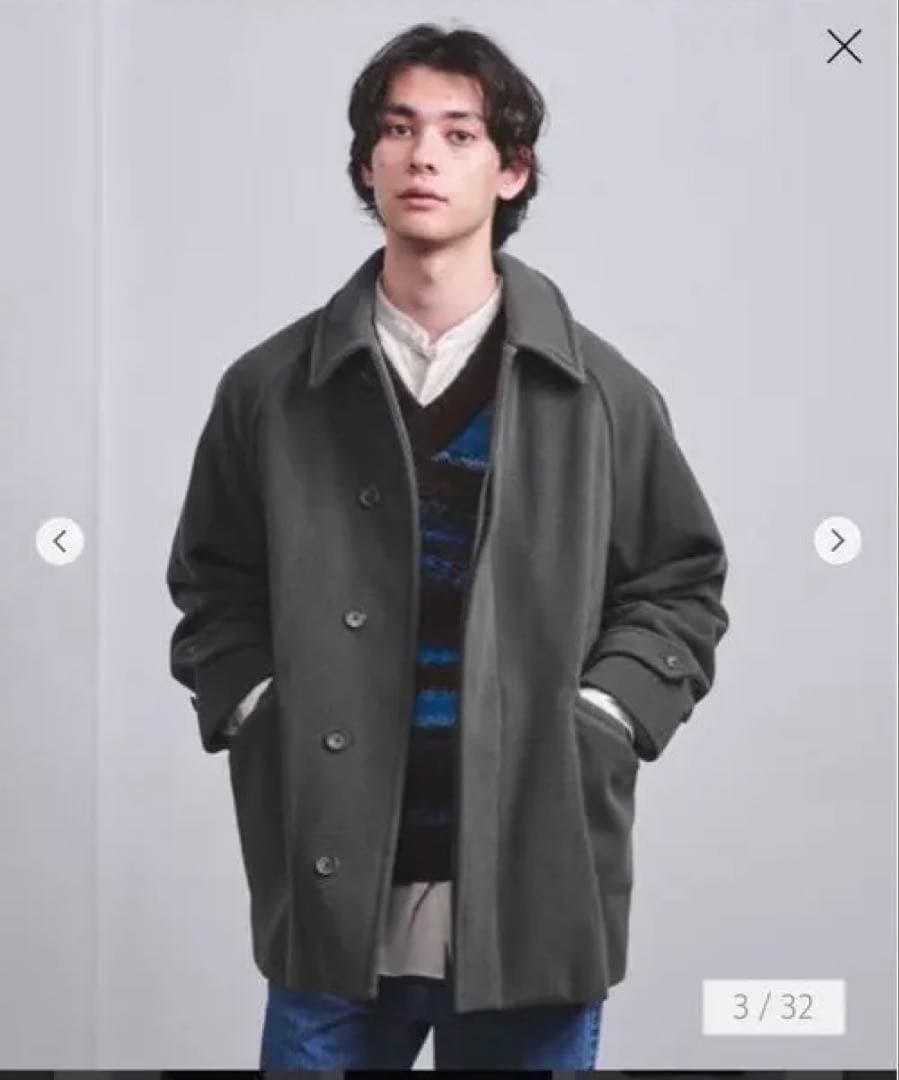 UNITED ARROWS モッサ バルカラー ハーフコート
