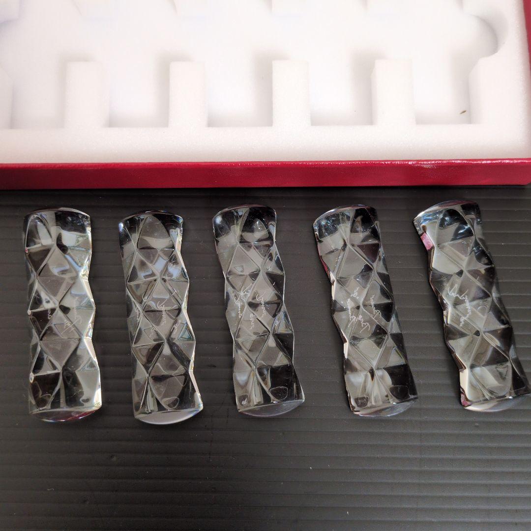（新品未使用品）Baccarat バカラクリスタル箸置き 5個セット