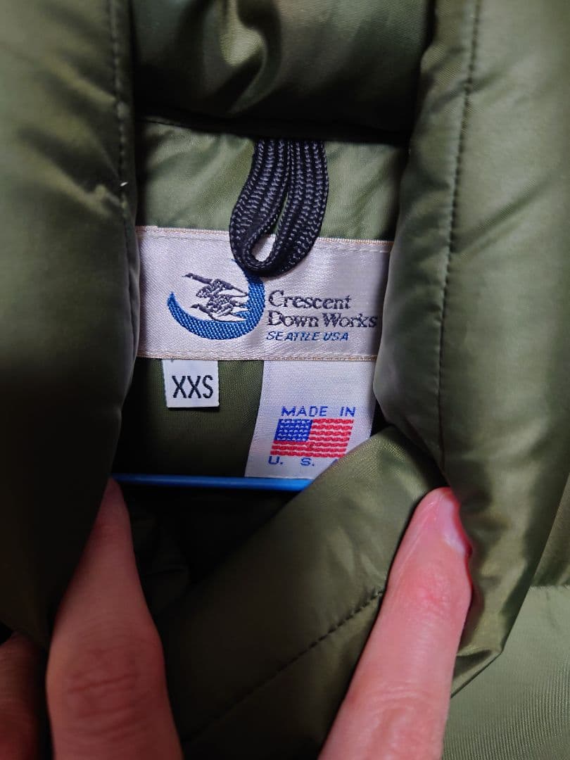 CRESCENT DOWN WORKS ダウンベスト XXS オリーブ