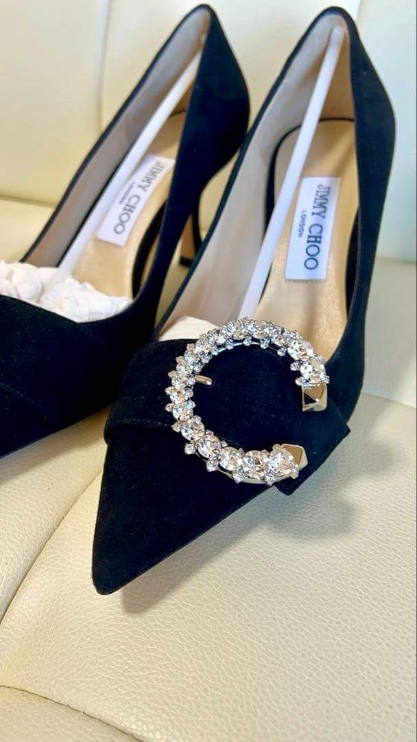 新品★JIMMYCHOO ブラック　パンプス 38 1/2