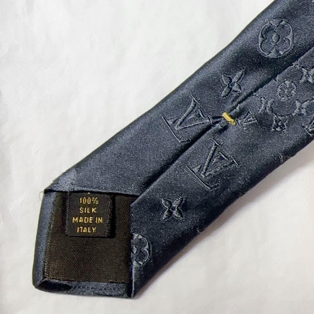 LOUIS VUITTON ルイヴィトン ネクタイ モノグラムダミエ ブラック