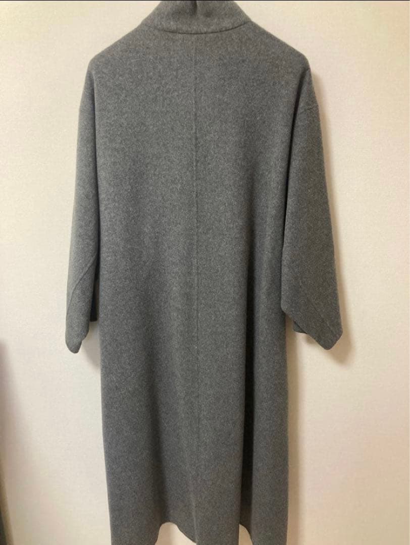 ETRE TOKYO スタンドカラーリバーロングコート GREY Mサイズ