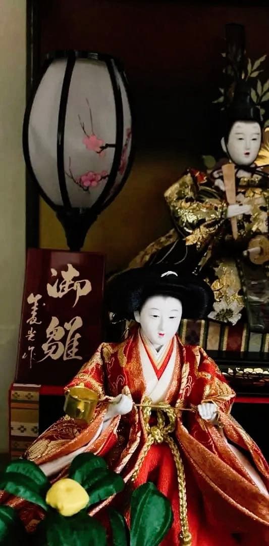 雛人形セット ガラスケース入り　オルゴール付き