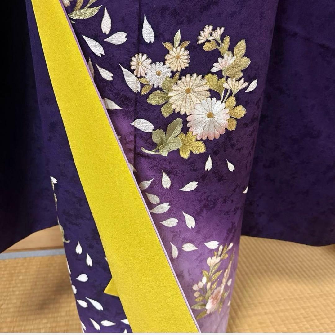 夜桜♡豪華刺繍 振袖フルセット 濃紫 枝垂れ桜 Sサイズ 成人式 小柄な方