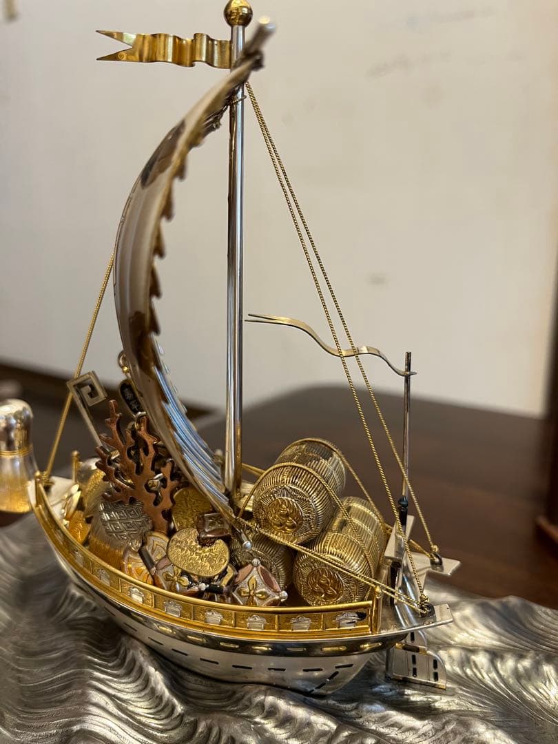 銀製　STARLING SILVER960 関工芸 宝船 SEKI