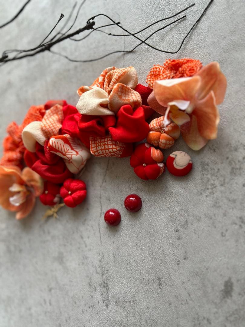 g*2様 七五三　七五三髪飾り　ヘッドドレス　着物髪飾り　リメイク髪飾り　044