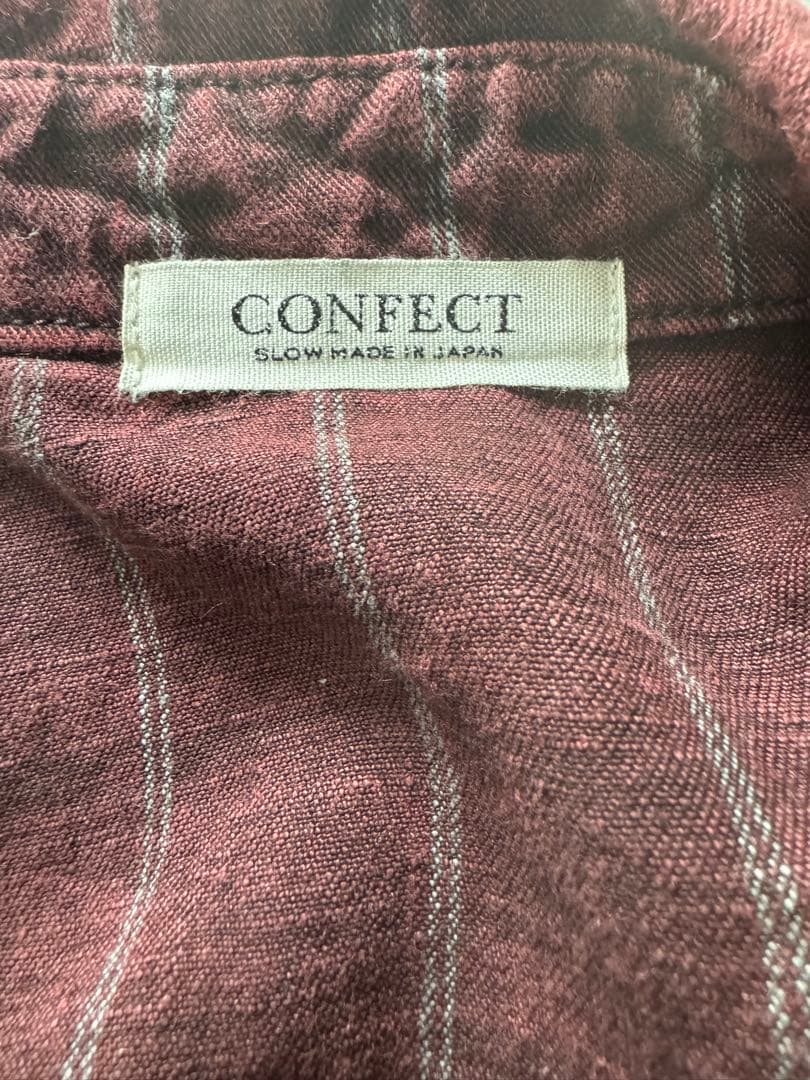 け*ろ様 CONFECT リネンデニム墨染めワークシャツ size4