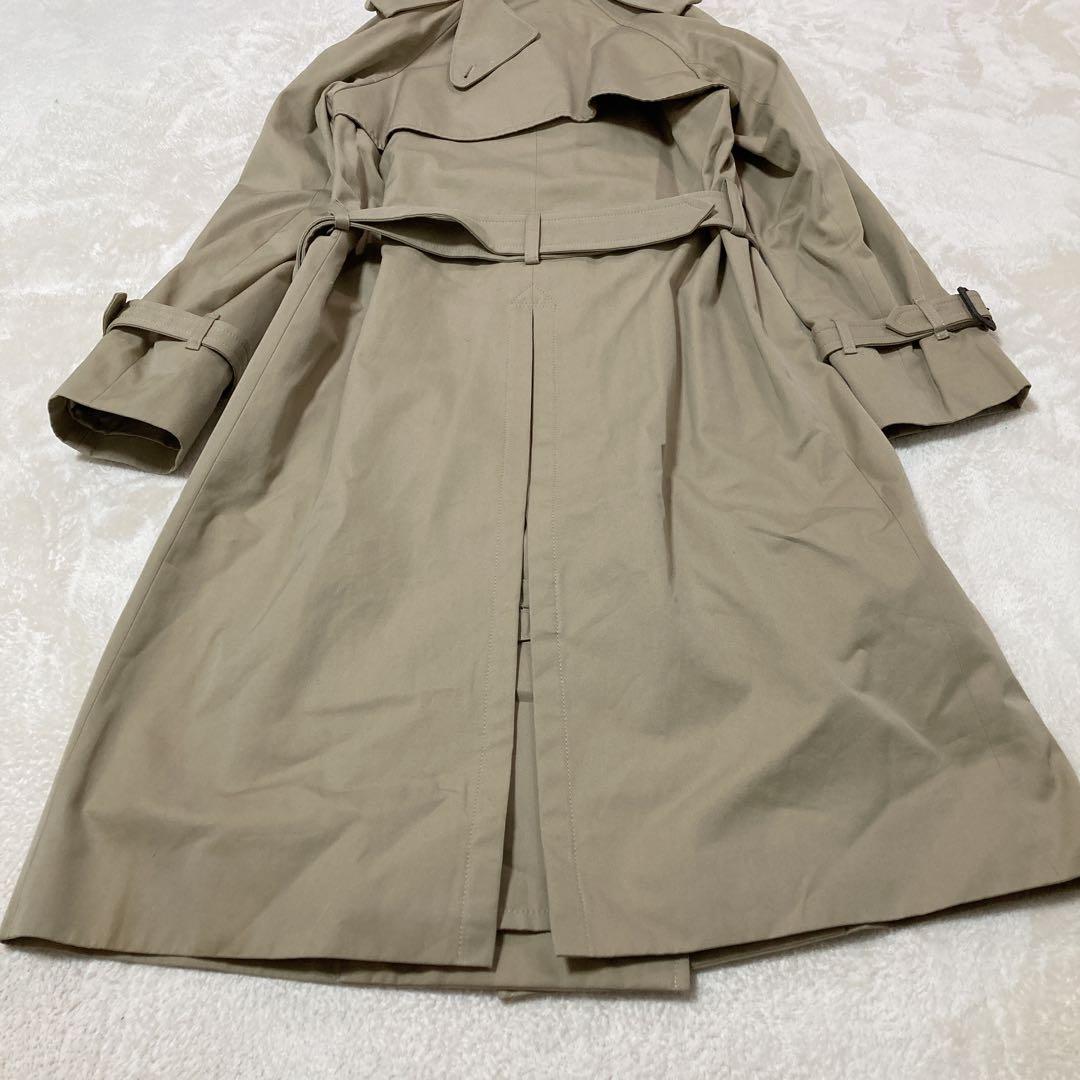 【美品】Drawe ドロワー トレンチコート ダブル ベルト付き 千鳥柄 38