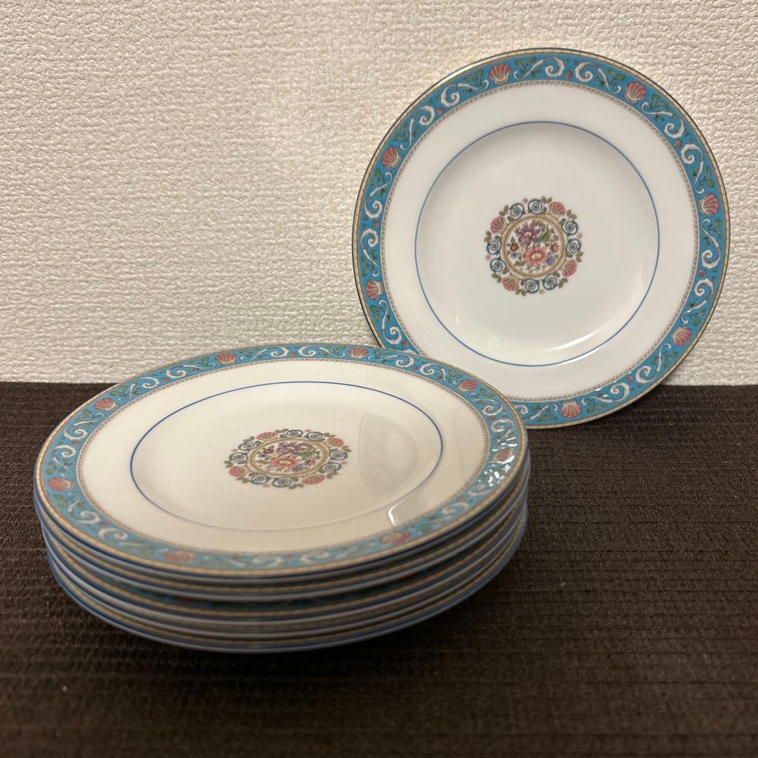 ウェッジウッド　ラニーミード　ターコイズ　デザートプレート　15.5cm