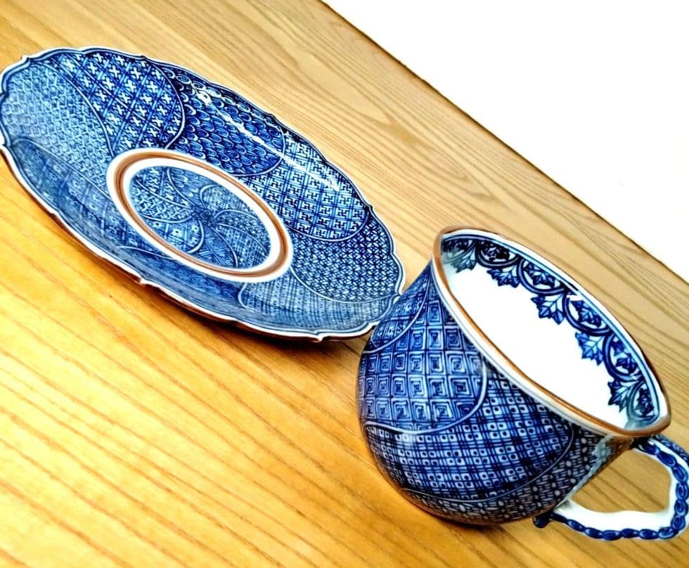 ☆ 平安春晃 清水焼 祥瑞コ―ヒ―碗皿