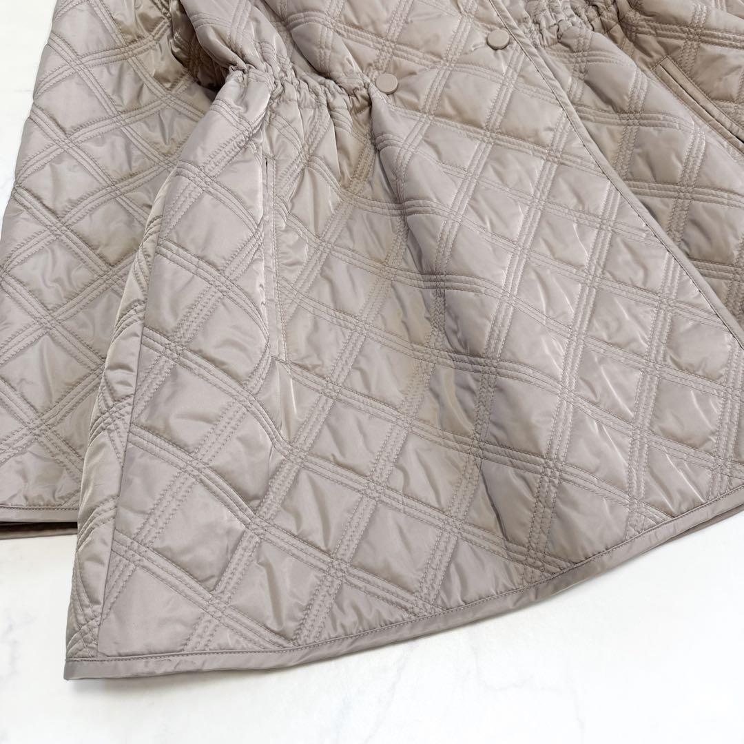 24AW アナイ ANAYI キルティングフードコート 36 ベージュ系