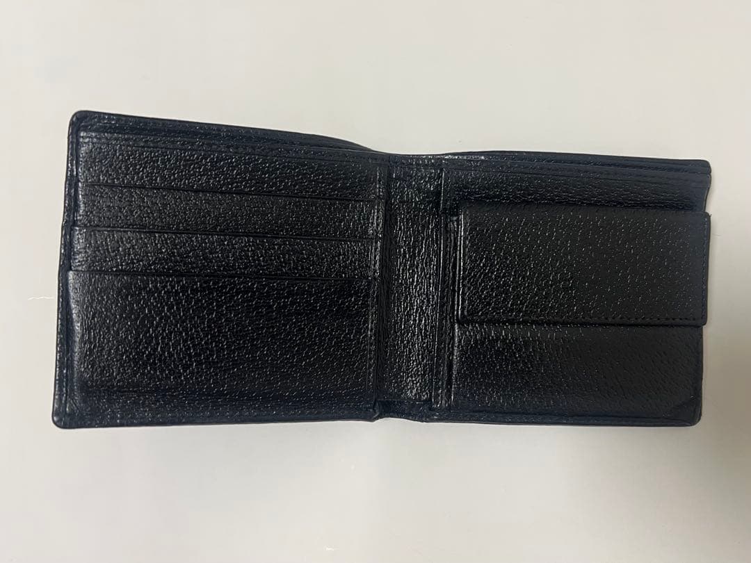 グッチ GUCCI 二つ折り財布 GGキャンバス コンパクト ブラック