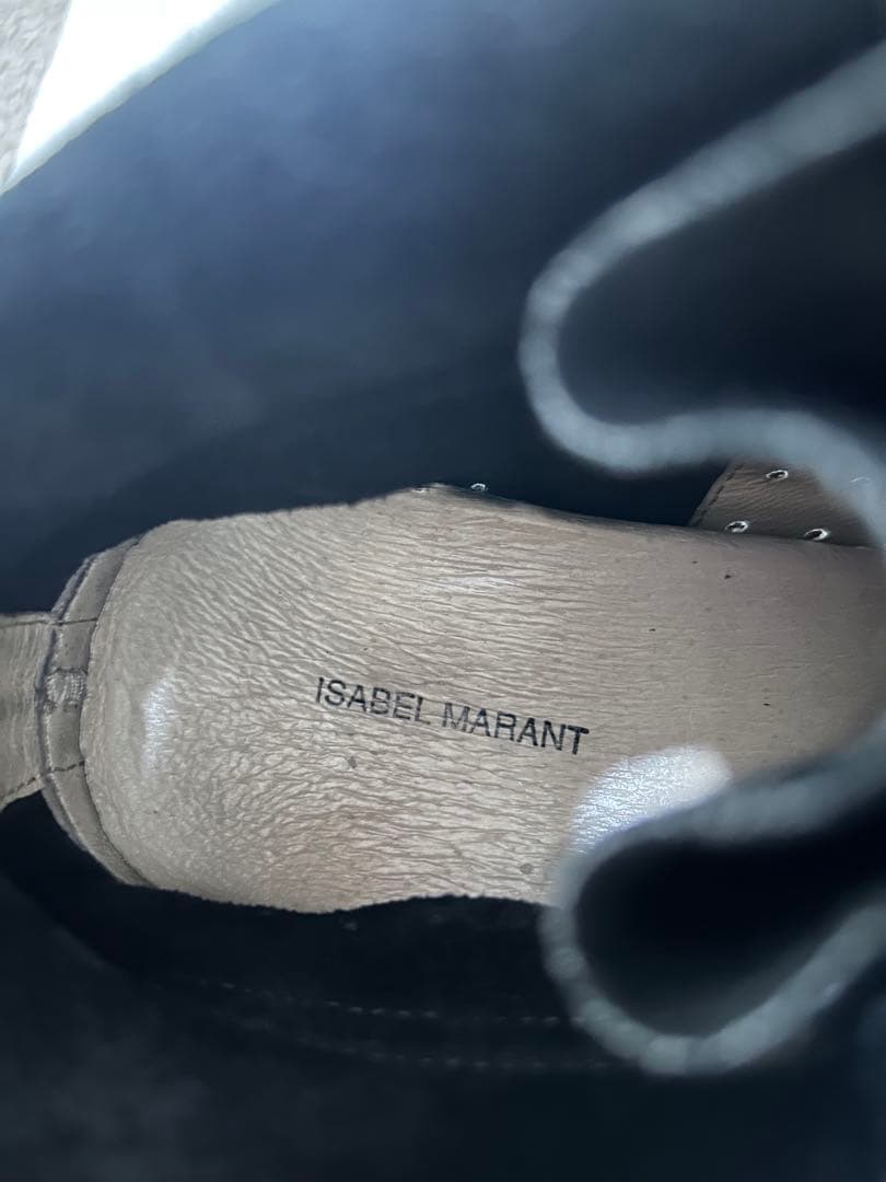 【ISABEL MARANT】黒スエードウェッジヒールスニーカー【美品】24cm