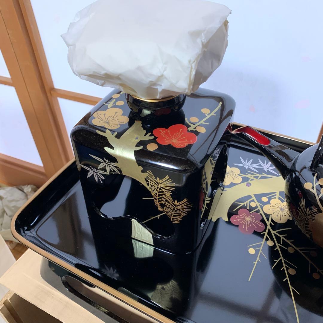 高級会津塗 おとそき 松竹梅 蒔絵師 佐藤長悦