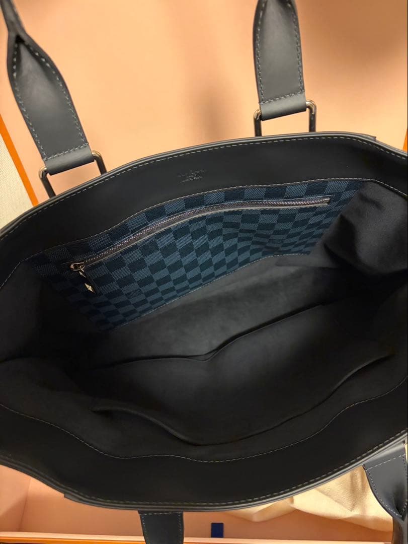 【美品】ルイヴィトン カバ ヴォワヤージュ ダミエ コバルト トートバッグ