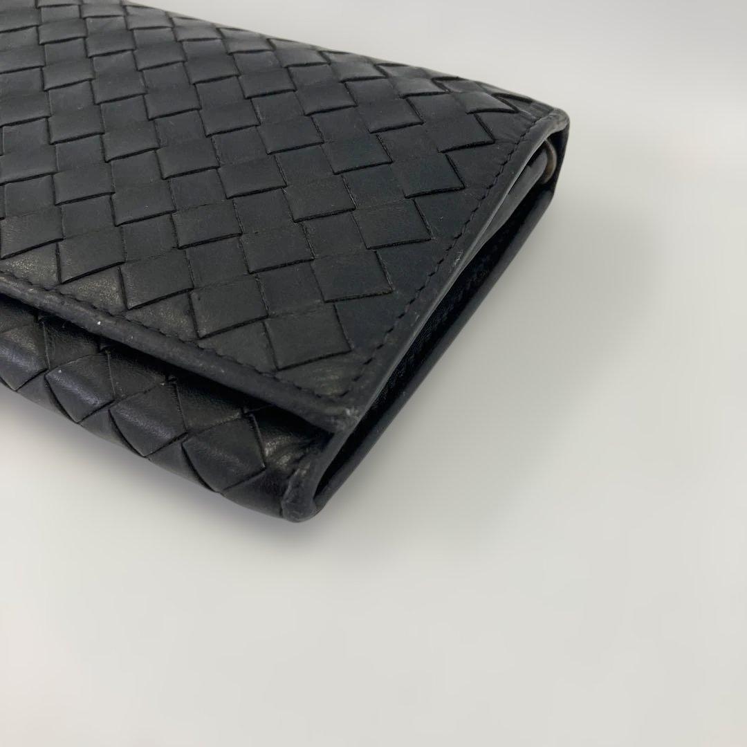 ボッテガヴェネタ　イントレチャート　長財布　ブラック