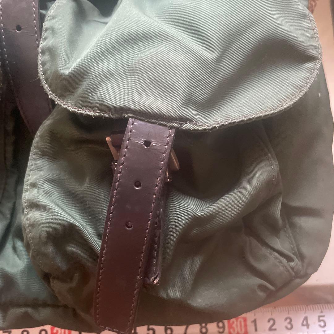 PRADA グリーン リュック確実正規品