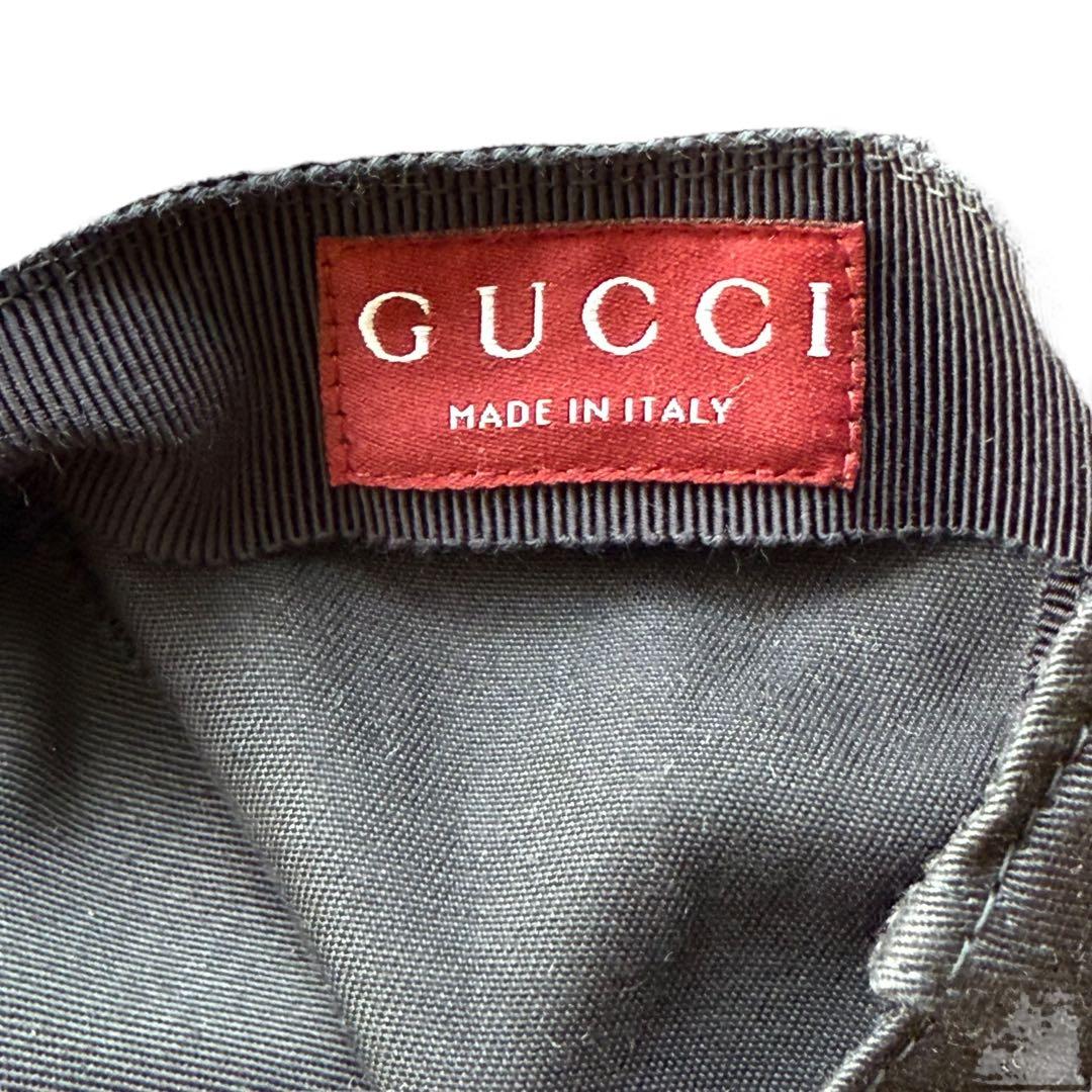 グッチ　ベースボールキャップ 　キャップ　帽子　　Mサイズ ネイビー　GUCCI