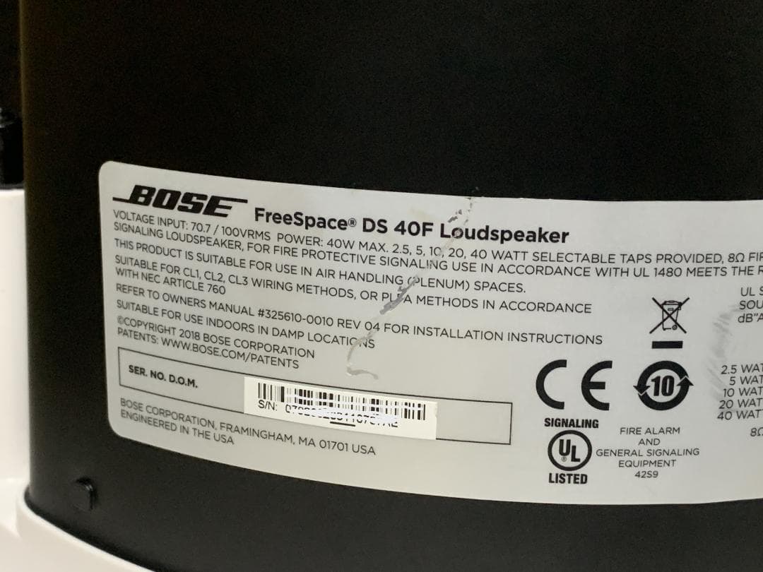 スピーカー・ウーファー M9750 BOSE FreeSpace DS 40F LOUDSPEAKER