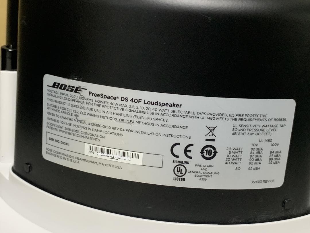 スピーカー・ウーファー M9750 BOSE FreeSpace DS 40F LOUDSPEAKER