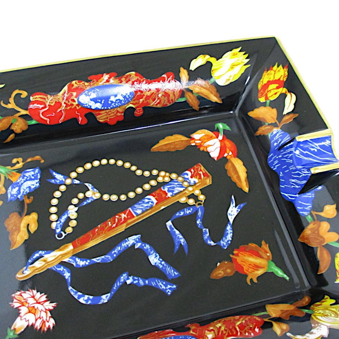 HERMES エルメス アッシュトレイ 灰皿 小物入れ 花柄 美品