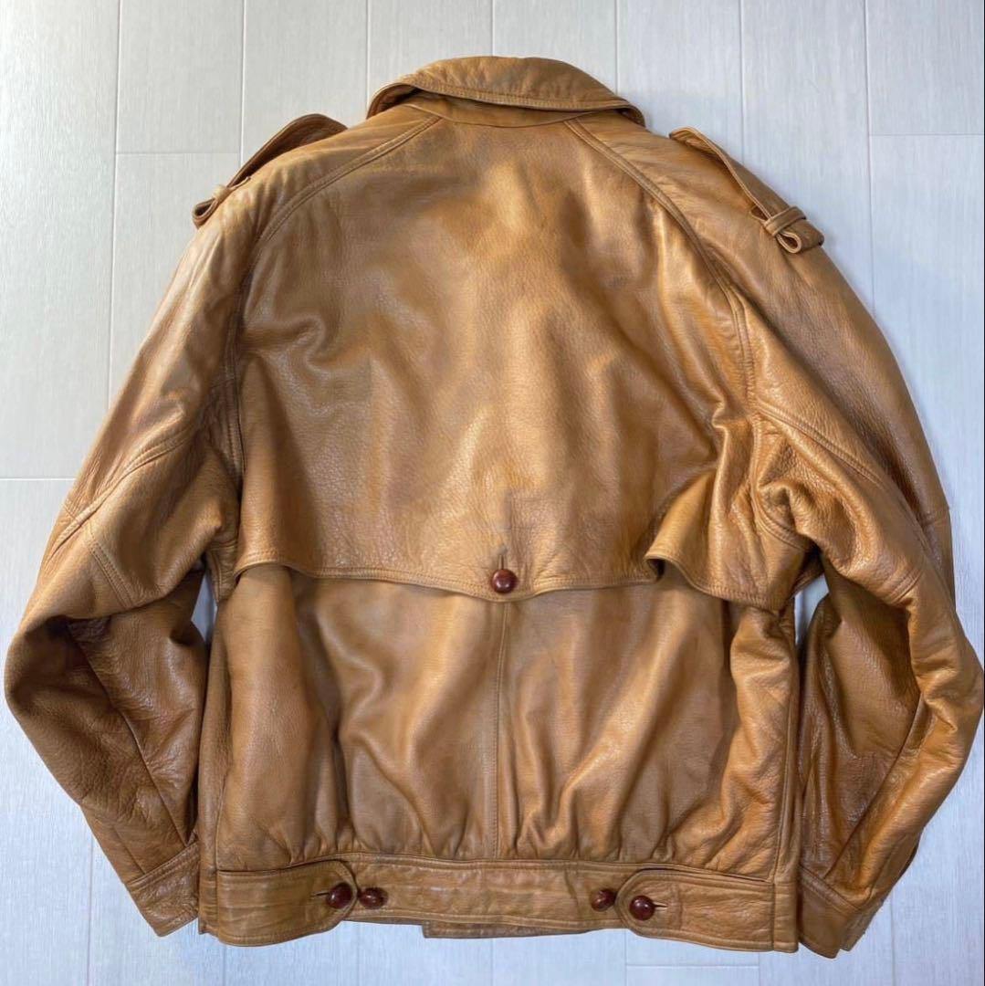ロエベ LOEWEラムスキン レザー ジャケット ブルゾン 50キャメル