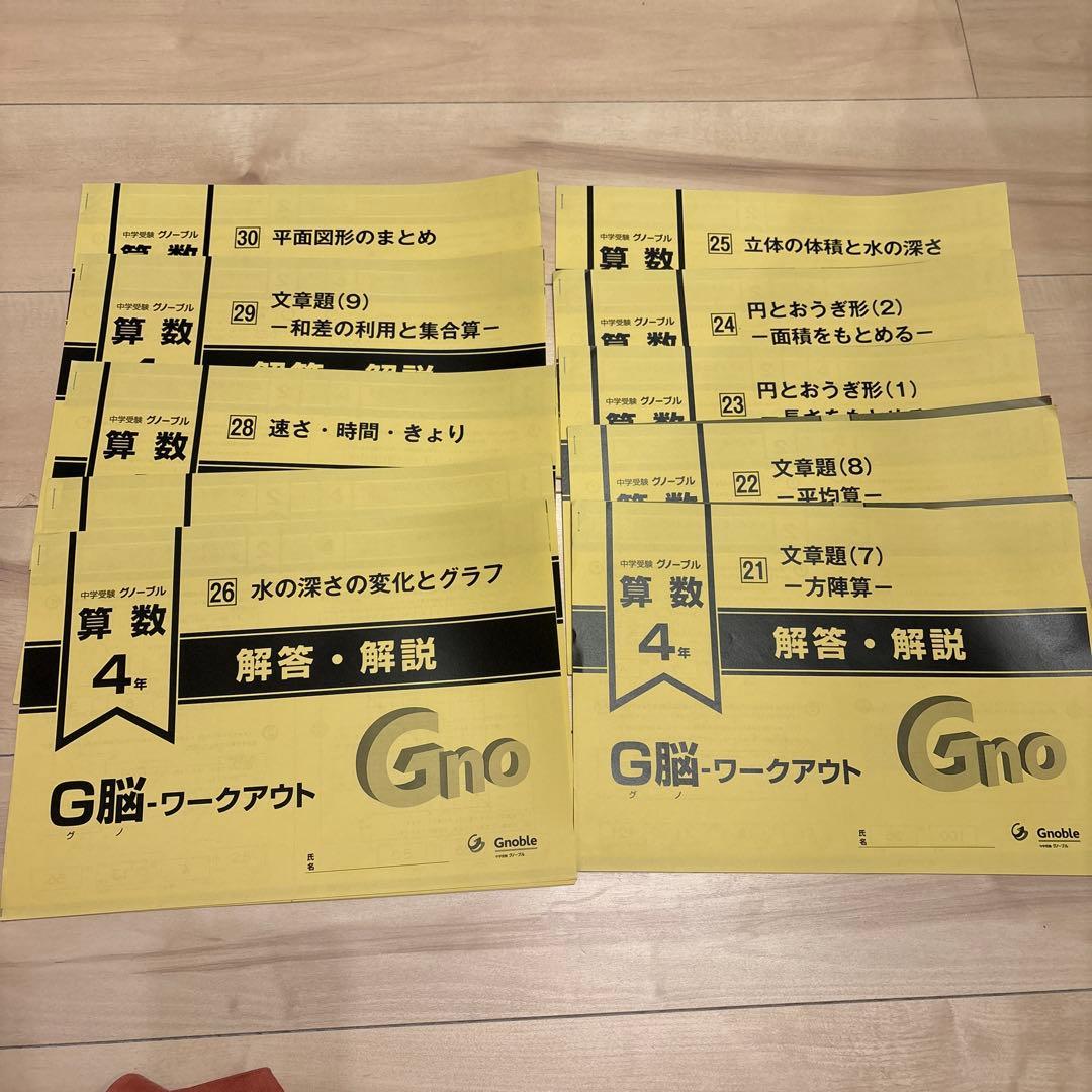 Gno算数 ワークアウト 4年生 30冊セット