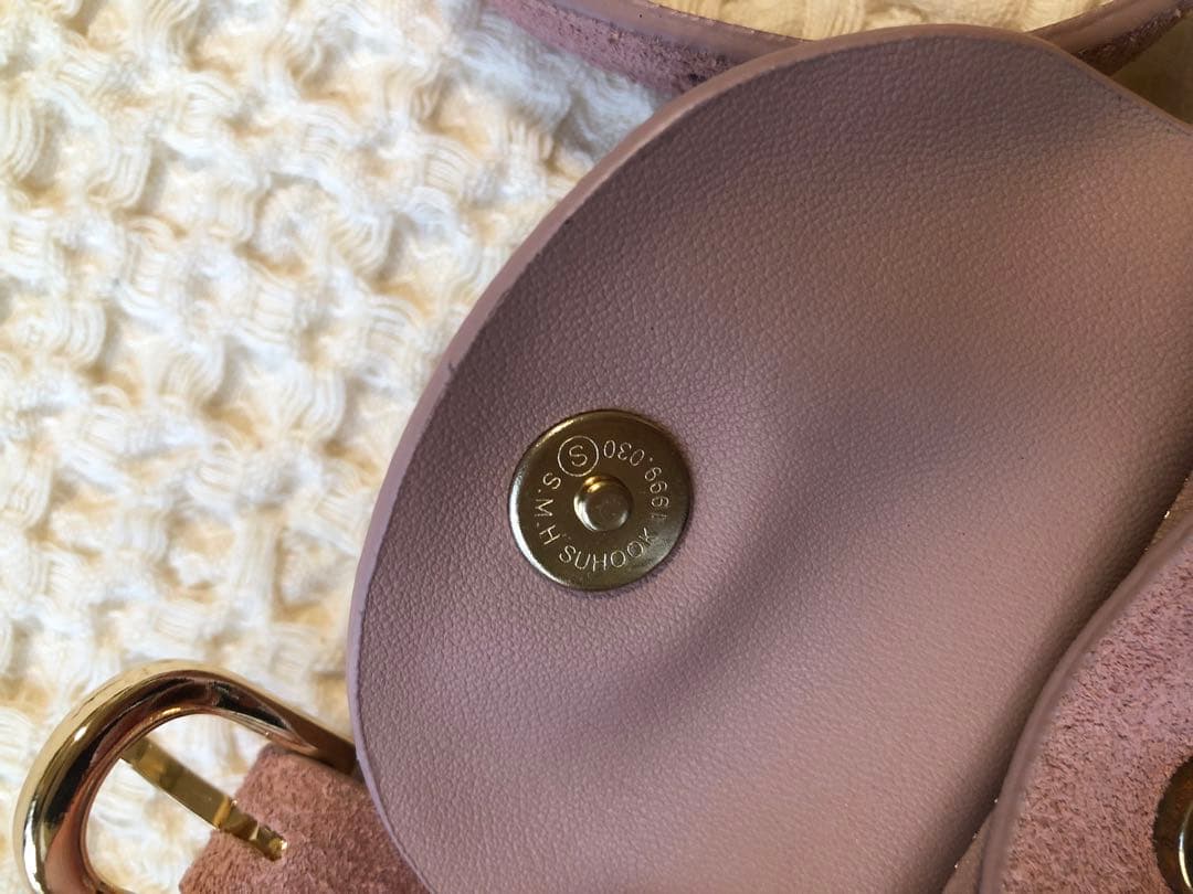 バッグ ecrin suede coin bag pink
